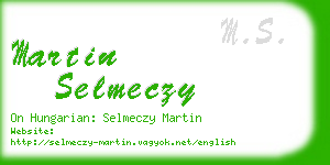 martin selmeczy business card